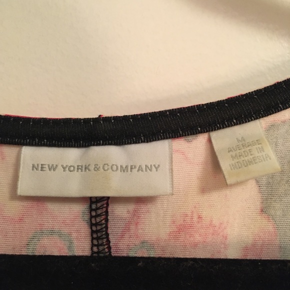 Black with bright floral print sheath dress - Picture 4 of 4